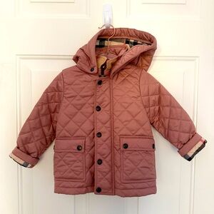 Burberry girls jacket size 2T with removable hood